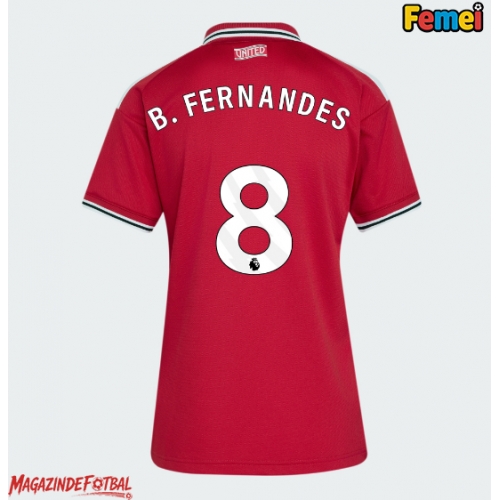 Manchester United Bruno Fernandes #8 Tricou Fotbal Replică 2026-27 Femei Acasa Manchester United Bruno Fernandes #8 Tricou Fotbal Replică 2026-27 Femei Acasa